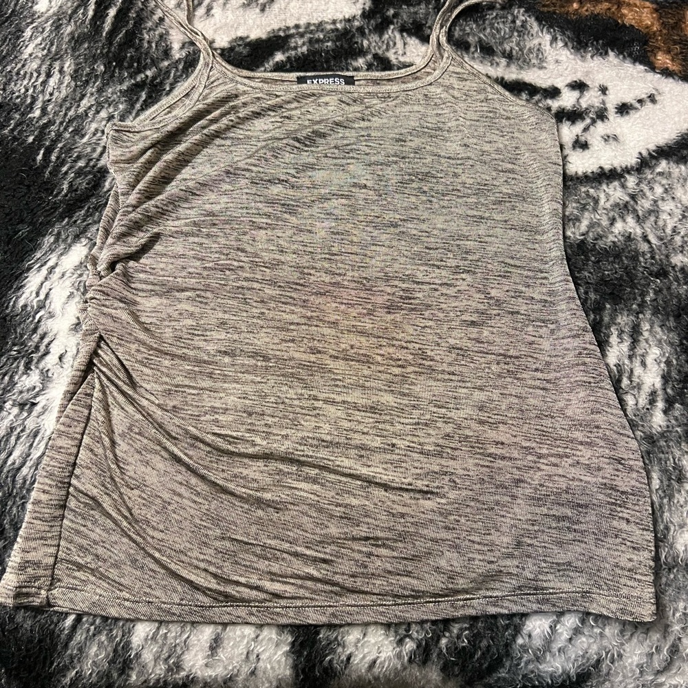 Express Metallic Ruched Side Cami